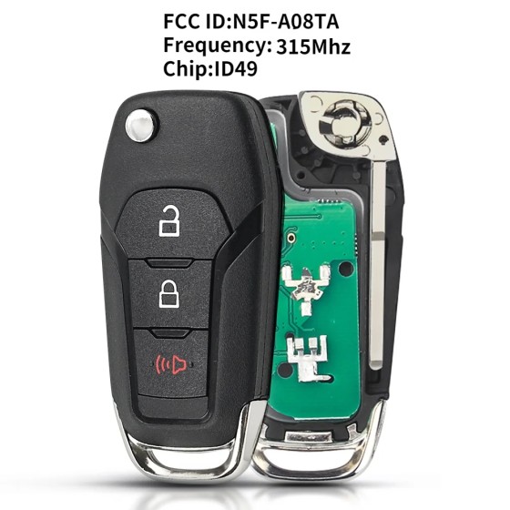 Ford F Series Escape Explorer 3 Button Flip Key 2015-2020 For N5F-A08TAA | Aftermarket